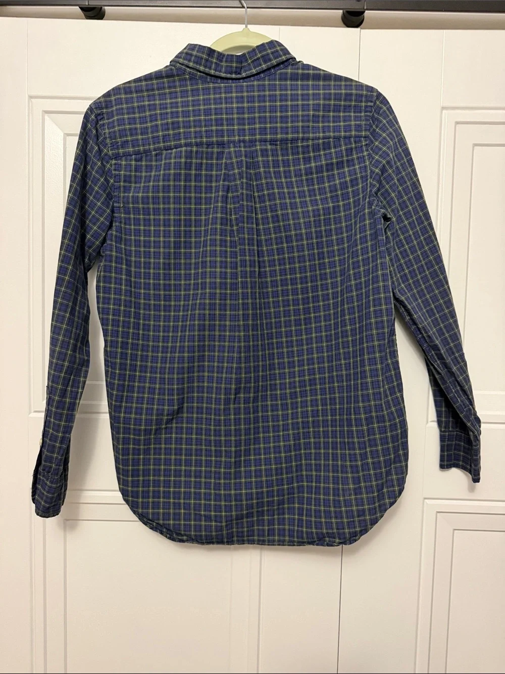 Ralph Lauren Kids Blue and Green Plaid Button-Down Shirt